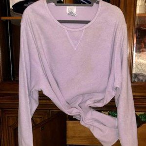 Lavender Soft Fleece Pullover Sweater Casual